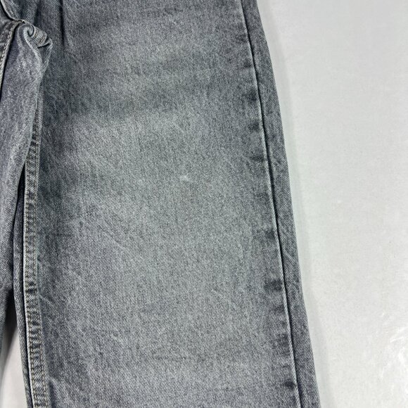 Zara Jeans Women's 26x26* High Rise Mom Straight Crop Grey Faded Denim Tag 4 - Picture 4 of 16